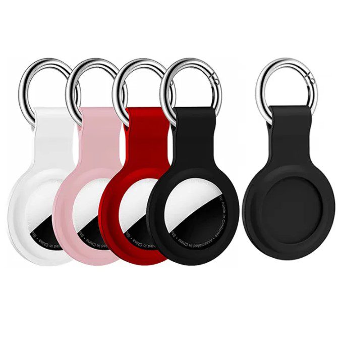 Silikonskal Till Apple AirTag Med Nyckelring